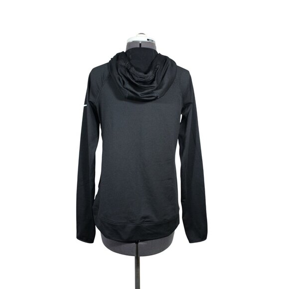 Nike Pro women's black fleece lined Dri-Fit athletic workout hoodie pullover M - Picture 3 of 11